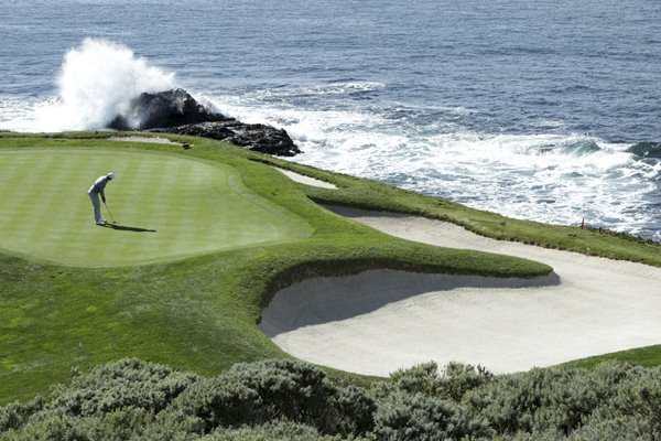 Dustin Johnson 7th Green Pebble Beach Pro-Am 2017