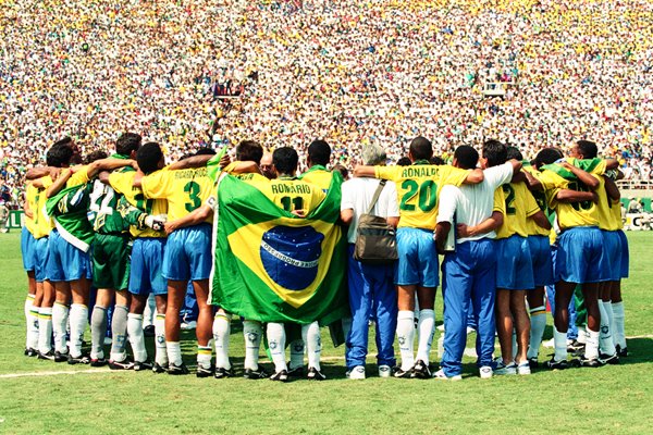 Brazil Team before the shootout vs Italy 1994