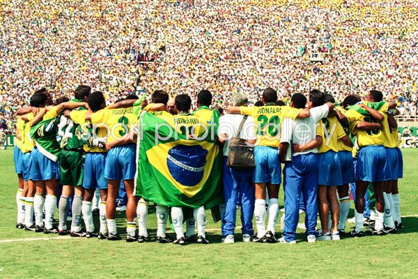 Brazil Team before the shootout vs Italy 1994
