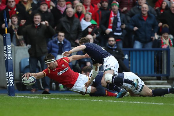 Rhys Webb Wales v Scotland 6 Nations Murrayfield 2017