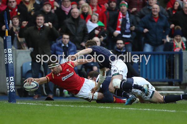 Rhys Webb Wales v Scotland 6 Nations Murrayfield 2017