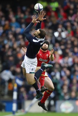 Tim Visser Scotland v Leigh Halfpenny Wales 6 Nations 2017