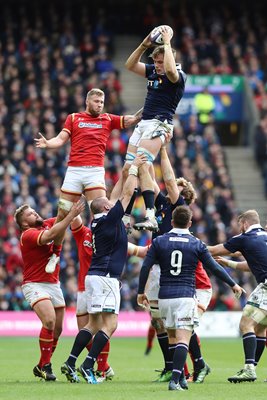 Jonny Gray Scotland v Wales 6 Nations Murrayfield 2017