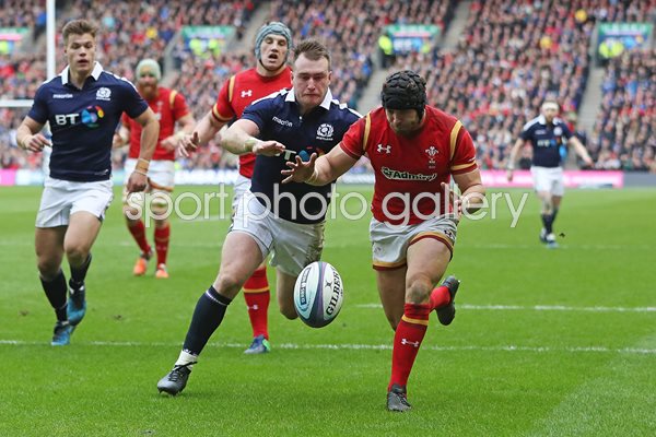 Leigh Halfpenny Wales v Stuart Hogg Scotland v Wales 2017