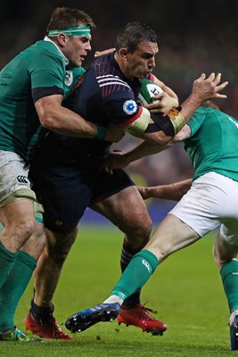 Louis Picamoles France v CJ Stander Ireland 6 Nations 2017