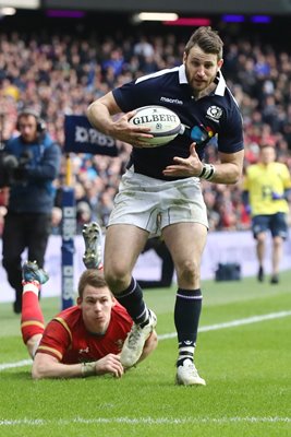 Tommy Seymour Scotland scores v Wales 6 Nations 2017