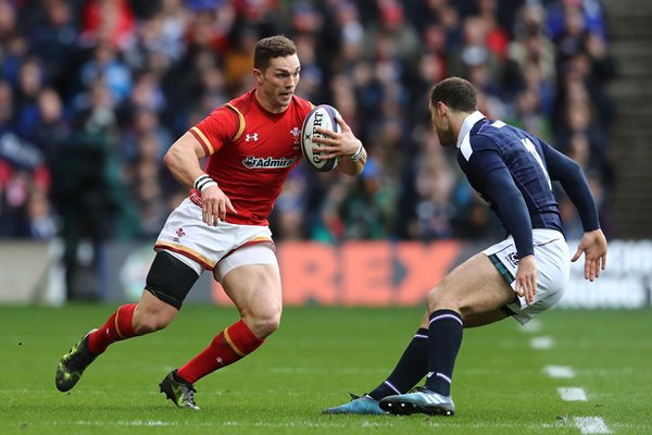 George North Wales v Tim Visser Scotland 6 Nations 2017