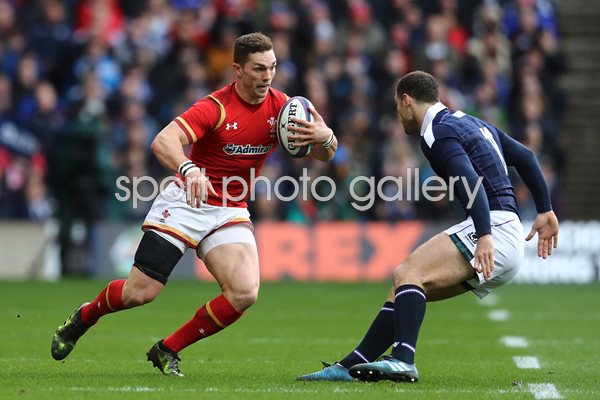 George North Wales v Tim Visser Scotland 6 Nations 2017