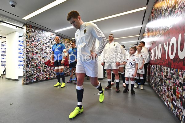 Owen Farrell England 50th Cap v Italy 6 Nations 2017