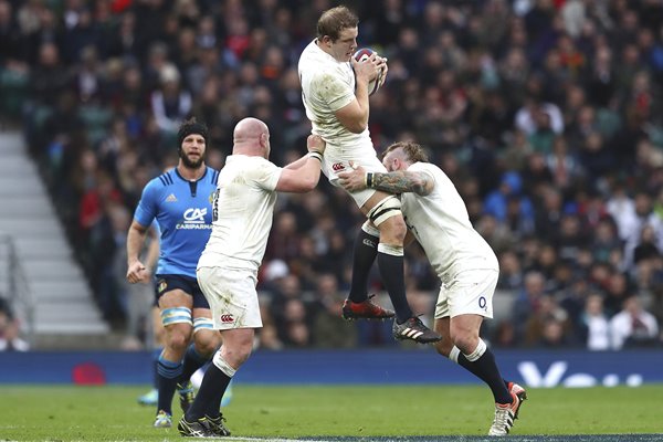 Joe Launchbury England v Italy 6 Nations 2017