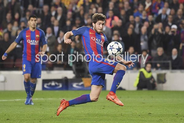 Sergi Roberto Barcelona v PSG Champions League 2017