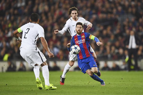 Lionel Messi Barcelona v PSG Champions League 2017