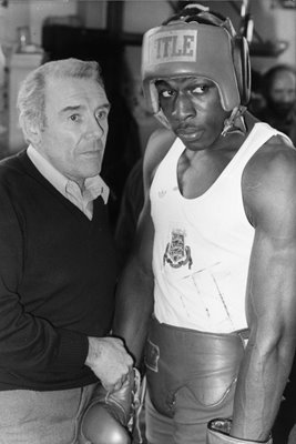 Frank Bruno & trainer Terry Lawless 1982