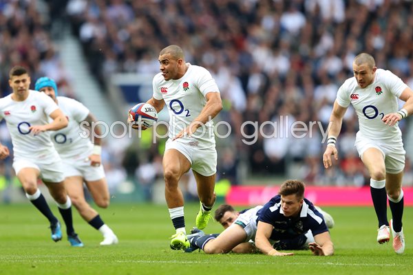 Jonathan Joseph England scores v Scotland 6 Nations 2017