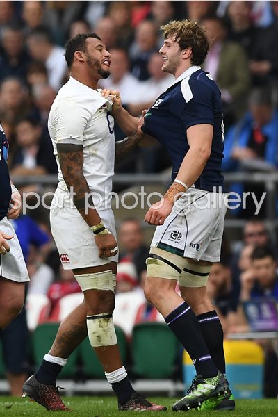Courtney Lawes England v Richie Gray Scotland 6 Nations 2017