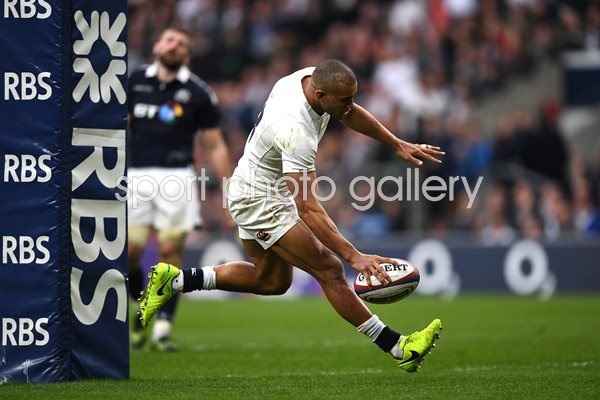 Jonathan Joseph England scores v Scotland 6 Nations 2017