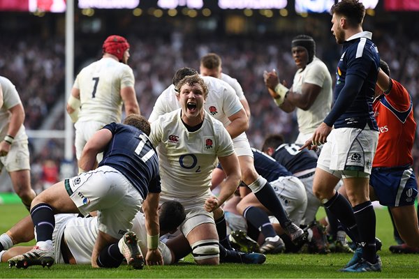 Joe Launchbury England v Scotland 6 Nations 2017