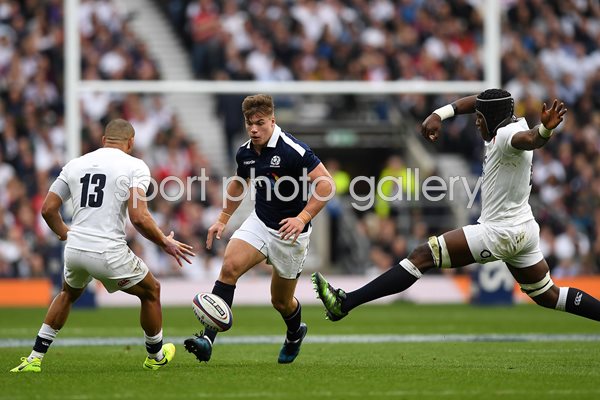 Huw Jones Scotland v England 6 Nations Twickenham 2017