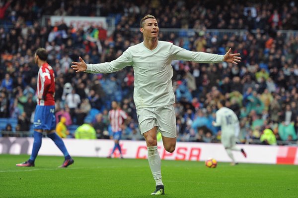 Cristiano Ronaldo Real Madrid celebrates 2017