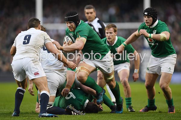 Sean O'Brien Ireland v England Six Nations Dublin 2017