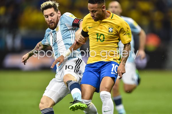 Neymar Brazil v Messi Argentina 2018 World Cup Qualifier