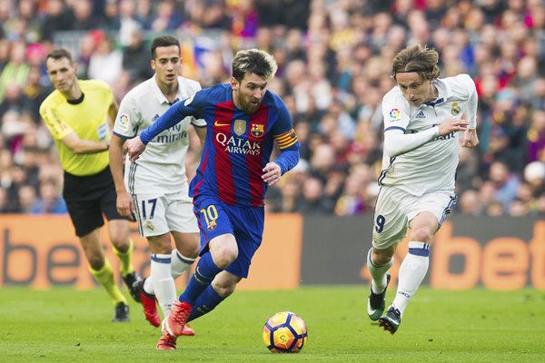 Lionel Messi Barcelona v Real Madrid La Liga 2017