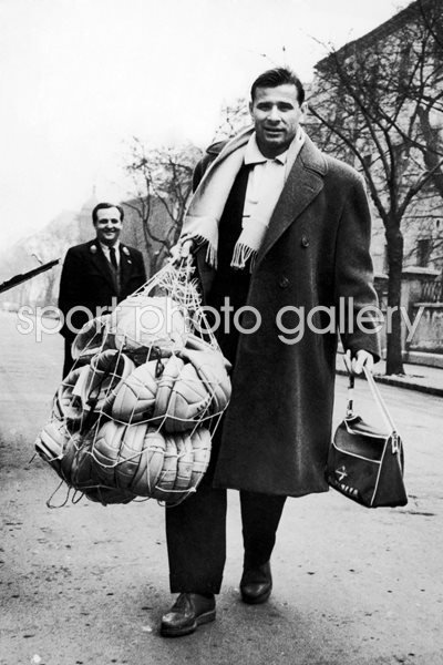 Lev Yashin Arriving For Training