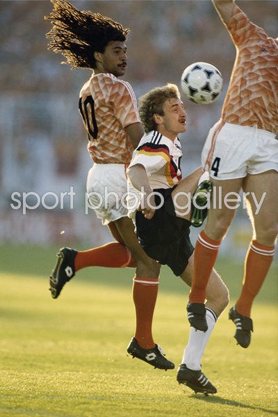 Ruud Gullit Holland v Rudi Voller Germany Euro 1988