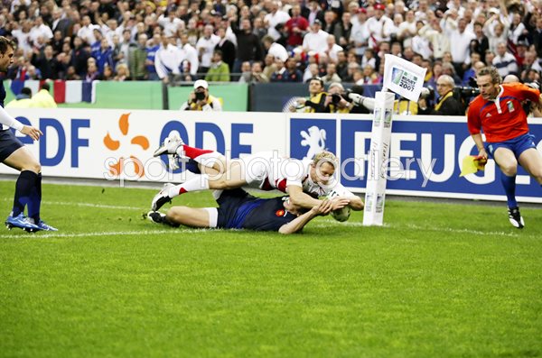 Josh Lewsey England scores World Cup Semi Final 2007