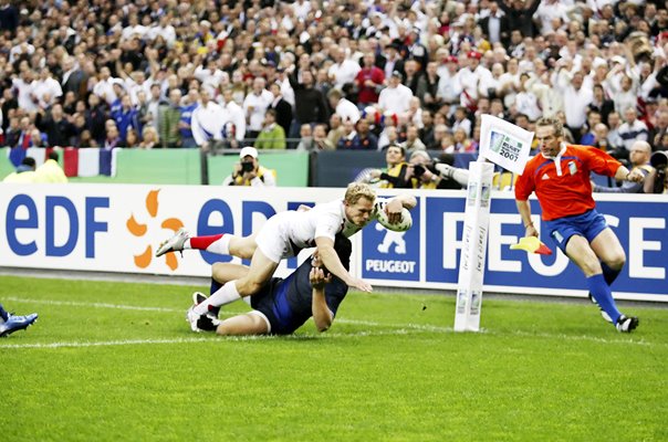 Josh Lewsey England scores World Cup Semi Final 2007