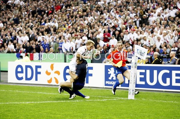 Josh Lewsey England scores World Cup Semi Final 2007