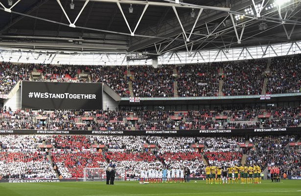 England v Lithuania 2017 Wembley minute of silence