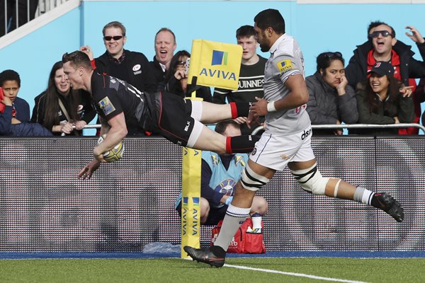 Chris Ashton Saracens scores v Bath Premiership 2017
