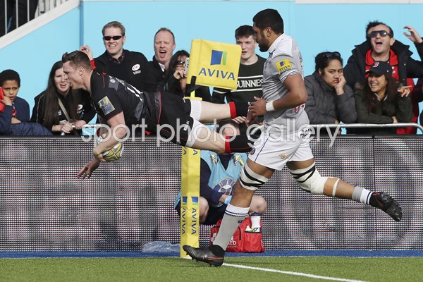 Chris Ashton Saracens scores v Bath Premiership 2017