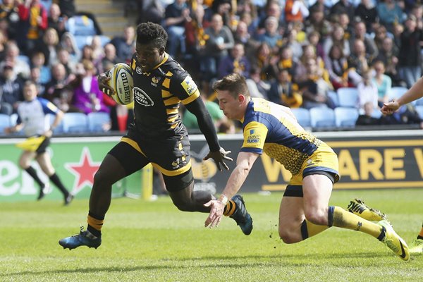 Christian Wade Wasps v Worcester Warriors Premiership 2017