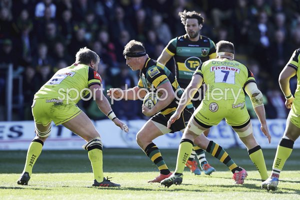 Dylan Hartley Northampton Saints v Leicester Premiership 2017