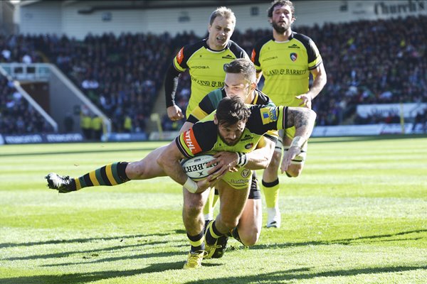 George North Northampton Saints v Leicester Premiership 2017
