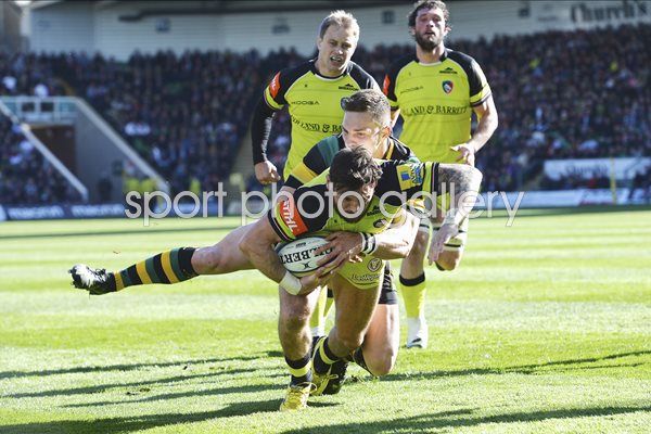 George North Northampton Saints v Leicester Premiership 2017
