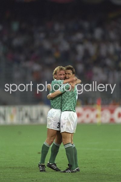 Andreas Brehme & Klaus Augenthaler West Germany World Cup 1990
