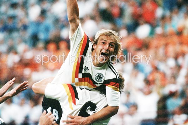 Juergen Klinsmann Germany v Netherlands World Cup 1990