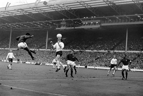 Eusebio Portugal v Nobby Stiles England World Cup 1966