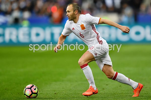 Andres Iniesta Spain v France Paris 2017