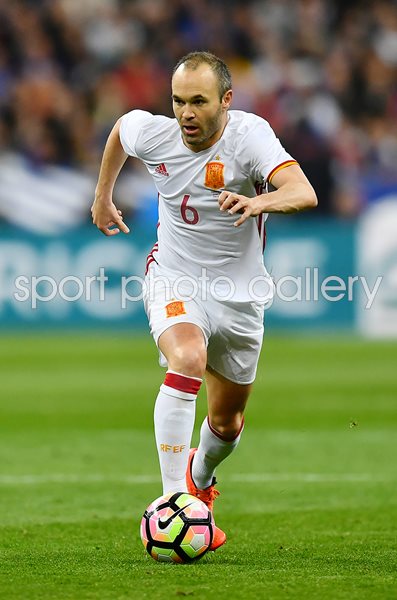Andres Iniesta Spain v France Paris 2017