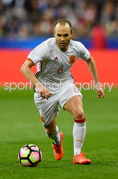 Andres Iniesta Spain v France Paris 2017