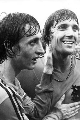 Cruyff and Ruud Krol Holland World Cup 1974