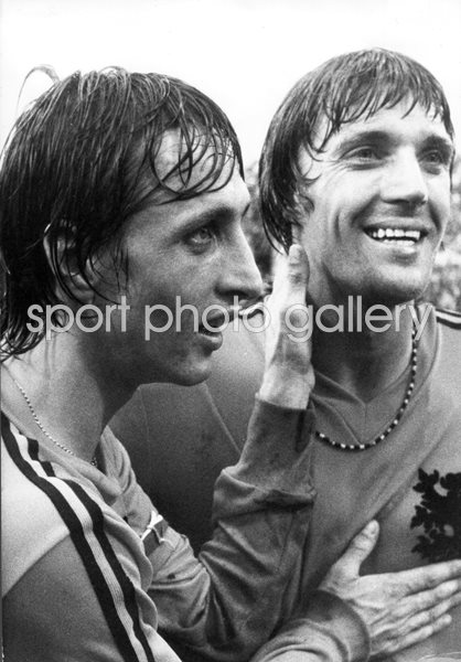 Cruyff and Ruud Krol Holland World Cup 1974