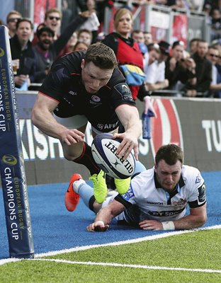 Chris Ashton Saracens v Stuart Hogg Glasgow Champions Cup 2017