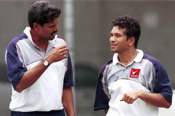 Kapil Dev India Coach & Captain Sachin Tendulkar 1999