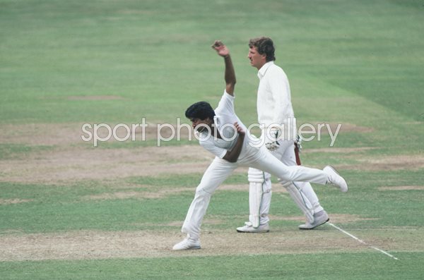 Kapil Dev India bowls v England Lord's 1982