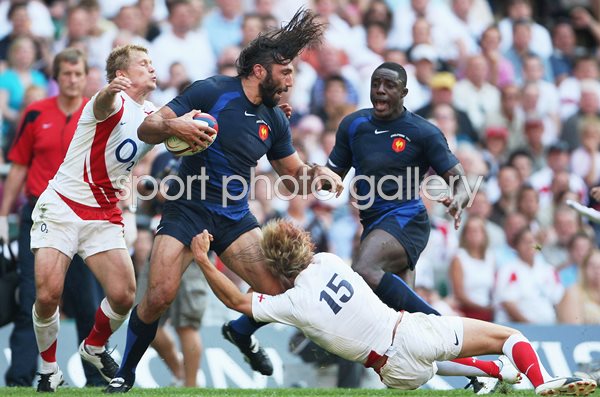 Sebastien Chabal France v England Twickenham 2007